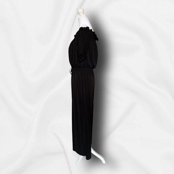 Vince Camuto Off-Shoulder Wide-Leg Jumpsuit Black Sz S Travel, Resort, Vacation - Picture 3 of 10